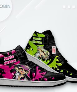 Squid Sisters Splatoon Jordan 1 High – Custom Sneakers Squid Sisters Splatoon Jordan 1 High – Custom Sneakers