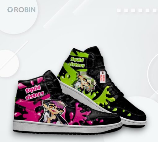Squid Sisters Splatoon Jordan 1 High – Custom Sneakers