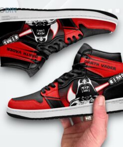 Star Wars Darth Vader Jordan 1 High Sneakers Custom For Fans Star Wars Darth Vader Jordan 1 High Sneakers Custom For Fans
