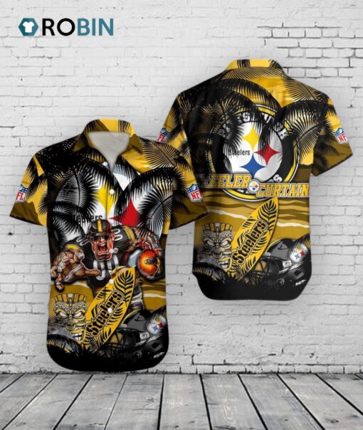 Steelers Hawaiian Shirt –  NFL Aloha Floral Print Football Fan