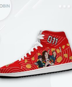 Stranger Things Custom Jordan 1 High – Eleven 011 Sneakers Stranger Things Custom Jordan 1 High – Eleven 011 Sneakers