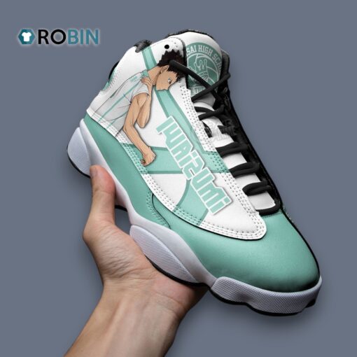 Stylish Hajime Iwaizumi Jordan 13 Sneakers with Unique Graphic Design