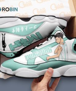 Stylish Hajime Iwaizumi Jordan 13 Sneakers with Unique Graphic Design