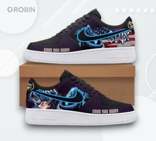 Styx Come Sail Away Air Force 1 Shoes   Custom Graphic Design for Fans