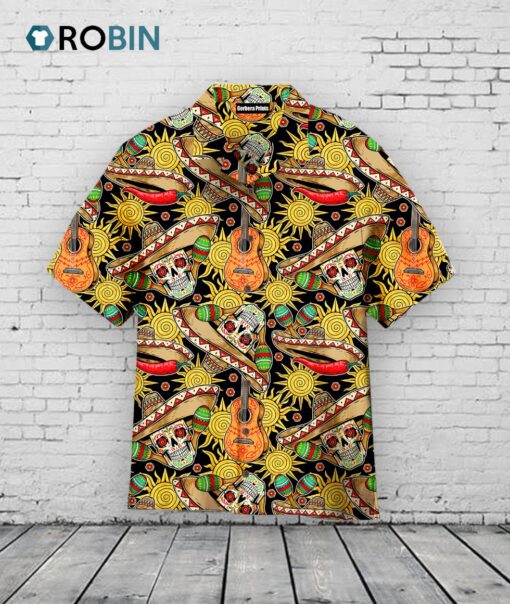 Sugar Skull Hawaiian Shirt –  Day of the Dead Mexican Shirt