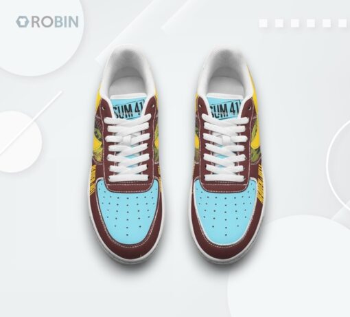 Sum 41 Heaven and Hell Graphic Air Force 1 Shoes   Unique Fan Art Sneakers