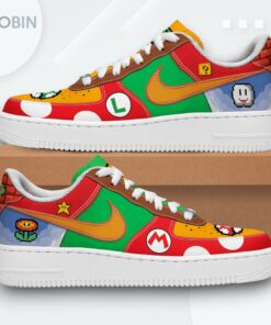 Super Mario Mushroom Air Force 1 Shoes Stylish Video Game Inspired Sneakers