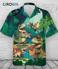 T Rex Taco Hawaiian Shirt –  Funny Mexican Dino Aloha Shirt