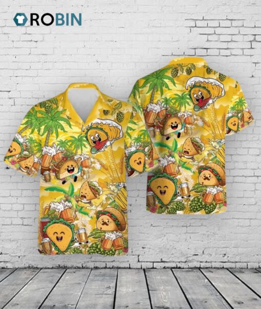 Taco Beer Hawaiian Shirt –  Funny Mexican Aloha Shirt