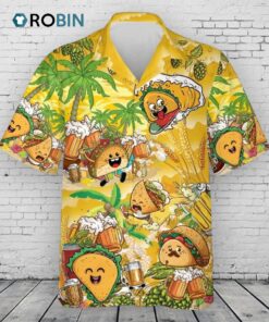 Taco Beer Hawaiian Shirt –  Funny Mexican Aloha Shirt