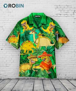 Taco T Rex Hawaiian Shirt –  Cinco De Mayo Dinosaur Aloha