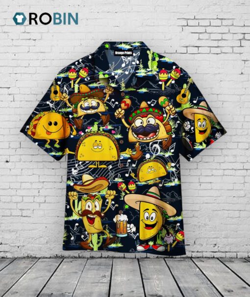 Tacos & Music Hawaiian Shirt –  Funny Cinco De Mayo Aloha Shirt