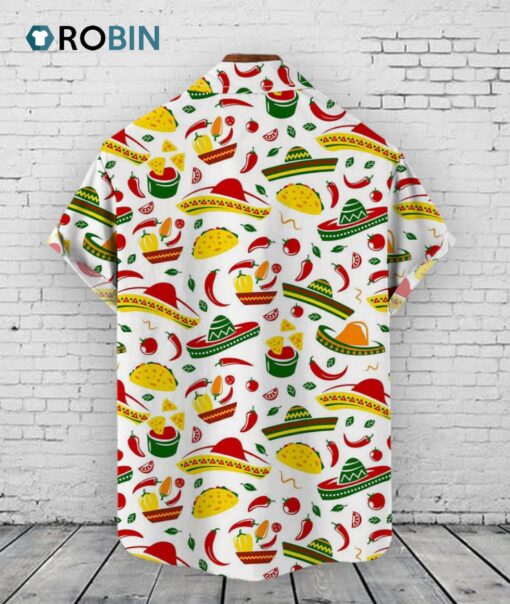 Tacos & Peppers Hawaiian Shirt –  Cinco De Mayo Mexican Print