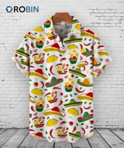 Tacos & Peppers Hawaiian Shirt –  Cinco De Mayo Mexican Print