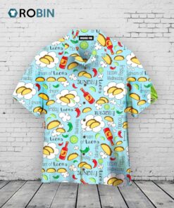 Tacos Cinco De Mayo Hawaiian Shirt –  Mexican Fiesta Blue
