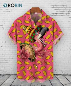 Tacos Flamingo Hawaiian Shirt –  Mexican Hawaii Aloha Tee Tacos Flamingo Hawaiian Shirt –  Mexican Hawaii Aloha Tee