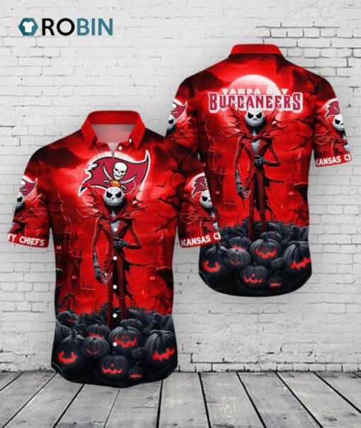Tampa Bay Buccaneers Jack O’ Lantern Hawaiian Shirt –  Halloween NFL
