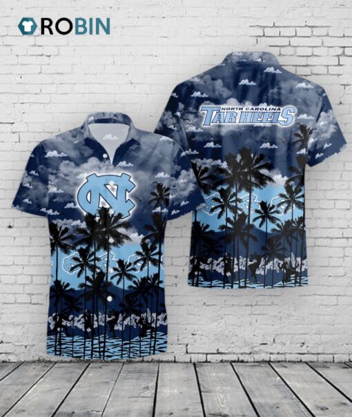 Tar Heels Hawaiian Shirt –  Palm Tree Print North Carolina