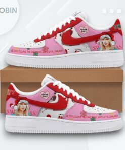 Taylor Swift 1989 Christmas Lights Air Force 1 Sneakers   Festive Design Taylor Swift 1989 Christmas Lights Air Force 1 Sneakers   Festive Design