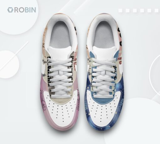 Taylor Swift Air Force 1 Shoes   Evermore, 1989, Red & Speak Now Designs