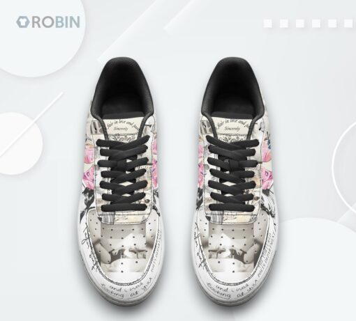 Taylor Swift Fair in Love & Poetry Graphic Air Force 1 Shoes