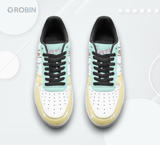 Taylor Swift Lover’s Album Air Force 1 Shoes   White Graphic Design