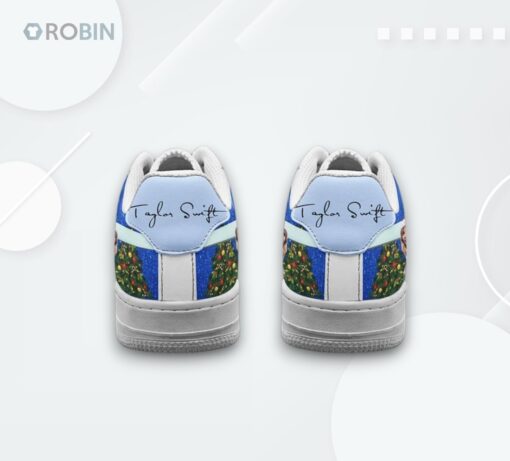 Taylor Swift Merry Christmas Air Force 1 Shoes   Festive Holiday Design
