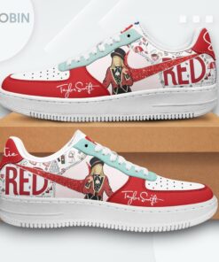 Taylor Swift Red Album Air Force 1 Shoes  Printed Design Sneakers