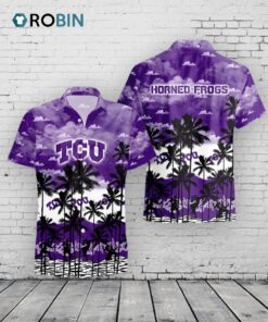 TCU Horned Frogs Hawaiian Shirt –  Palms Tree Print