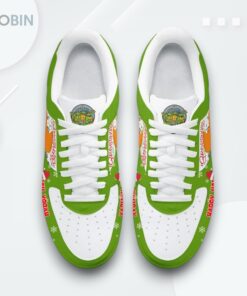 Teenage Mutant Ninja Turtles Christmas Air Force 1 Shoes  Green Holiday Design