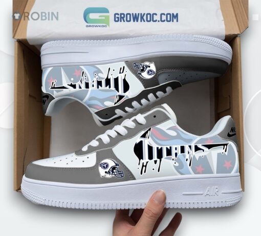 Tennessee Titans Logo Air Force 1 Sneakers   Fan Edition