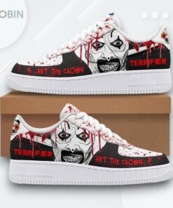 Terrifier 3 Clown Art Air Force 1 Shoes   Unique Halloween Themed Design