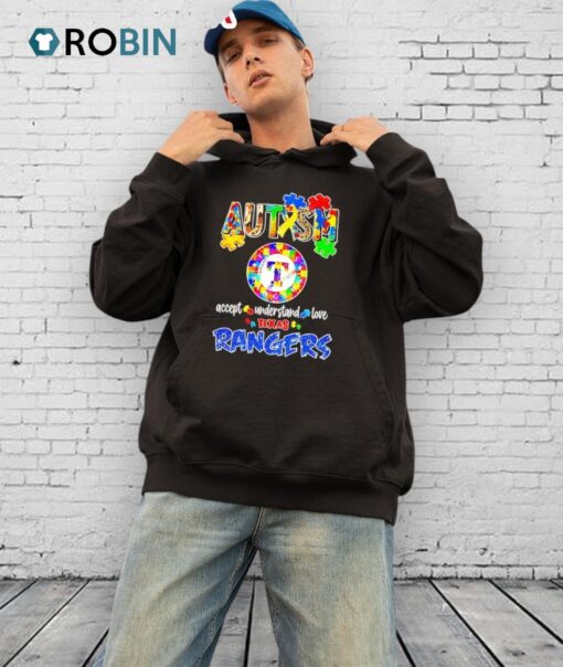 Texas Rangers Autism Accept Understand Love Shirt