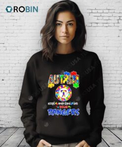 Texas Rangers Autism Accept Understand Love Shirt