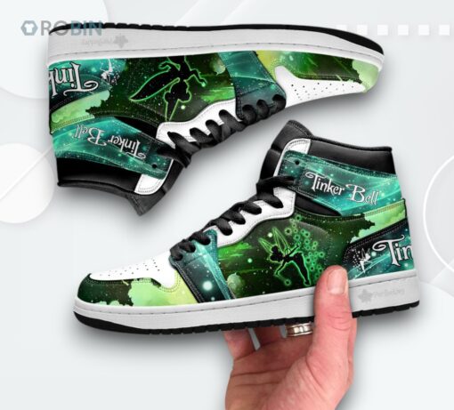 Tinkerbell Silhouette Jordan 1 High – Custom Sneakers