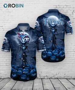Titans Halloween Hawaiian Shirt Jack O’ Lantern NFL Titans Halloween Hawaiian Shirt Jack O’ Lantern NFL