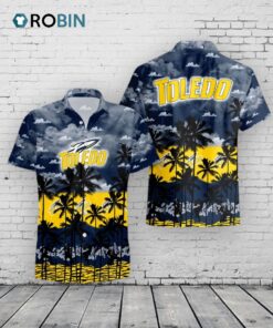 Toledo Rockets Hawaiian Shirt –  Palm Tree Print Toledo Rockets Hawaiian Shirt –  Palm Tree Print