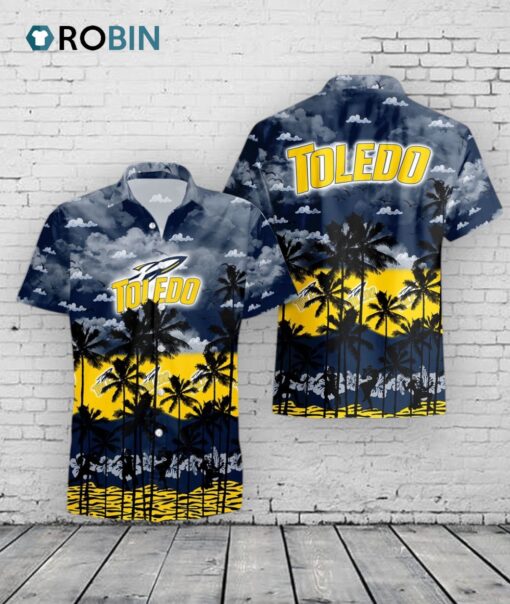 Toledo Rockets Hawaiian Shirt –  Palm Tree Print