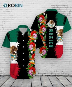 Toucan Hawaiian Shirt –  Mexican Floral Aloha Shirt Mexico