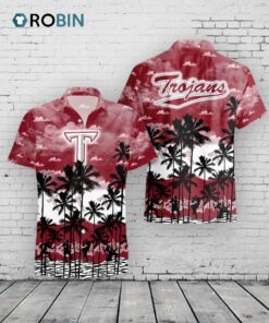 Tropical Palms Troy Trojans Hawaiian Shirt