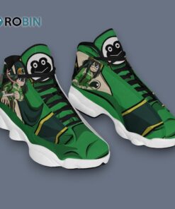 Tsuyu Asui Printed Jordan 13 Sneakers – Stylish Anime Inspired Footwear