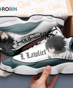 Unique L Lawliet Print Jordan 13 Sneakers – Stylish Anime Inspired Footwear