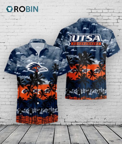 UTSA Roadrunners Hawaiian Shirt –  Palm Tree Print