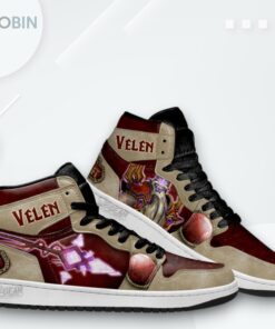Velen WoW Jordan 1 High Sneakers – Warcraft Theme Shoes Velen WoW Jordan 1 High Sneakers – Warcraft Theme Shoes
