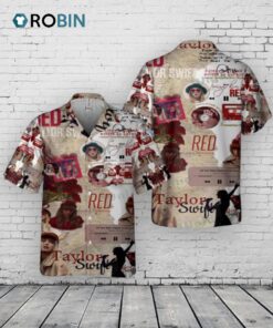 Vintage Hawaiian Shirt Taylor Swift Souvenir Tropical Print Vintage Hawaiian Shirt Taylor Swift Souvenir Tropical Print