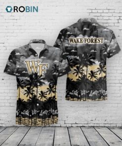 Wake Forest Hawaiian Shirt Demon Deacons Palms Tree Print Wake Forest Hawaiian Shirt Demon Deacons Palms Tree Print