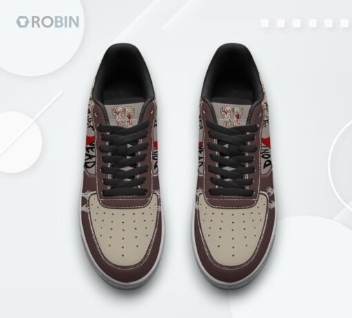 Walking Dead Dead Inside Graphic Air Force 1 Sneakers for Fans