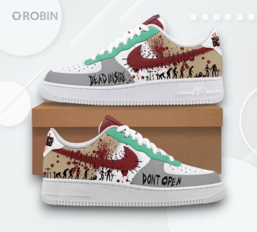 Walking Dead Inspired Air Force 1 Shoes   ‘Don’t Open, Death Inside’ Design