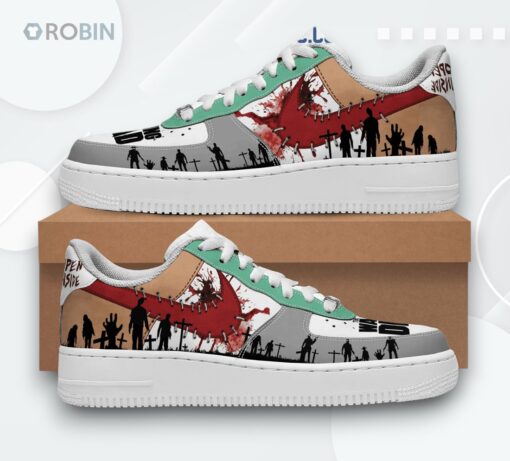 Walking Dead Monster Design Air Force 1 Shoes   Don’t Open Dead Inside
