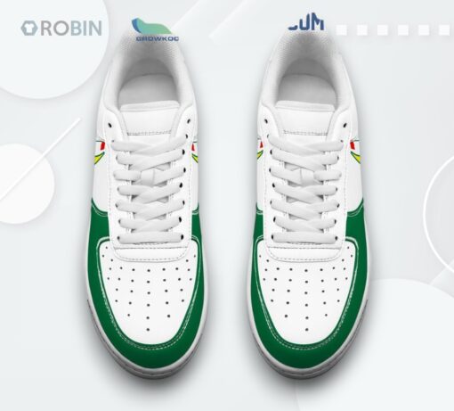 White Air Force 1 Shoes with Master Tournament Golf Design for Fans